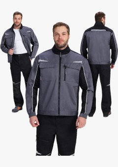 Куртка мужская ProfLineSpecialist (тк.Смесовая,240), серый, чёрный