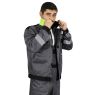 Костюм рабочий мужской Рассо Система, куртка, полукомбинезон, цвет тёмно-серый с чёрным и лимонным