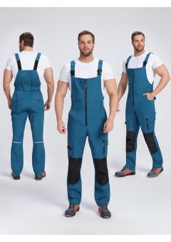 Полукомбинезон ProfLineSpecialist (тк.РипСтоп,240), циан/черный
