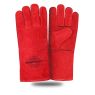 Краги спилковые Safeprotect Ямал красные, флисовая подкладка, размер 10,5