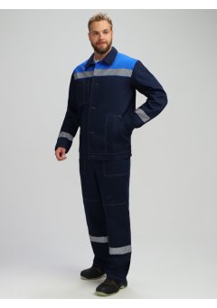 Костюм Лигор-2 СОП (тк.Саржа,250) п/к, т.синий/васильковый