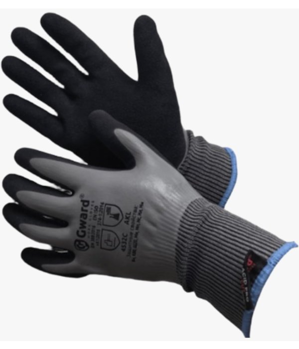 Перчатки с полным двойным латексным покрытием из HPPE-нити FL Acid Pro No-Cut Gward