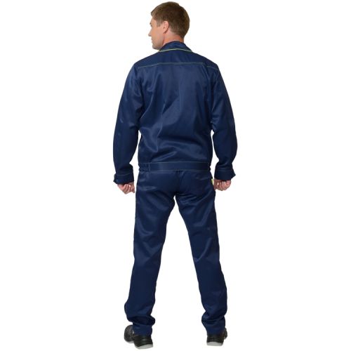Костюм мужской рабочий летний "Сириус-Докер", куртка, полукомбинезон, цвет синий с лимонным
