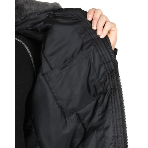 Куртка чёрная мужская утеплённая "Сириус-Полюс" с погонами