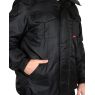 Куртка чёрная мужская утеплённая "Сириус-Полюс" с погонами