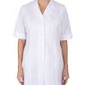 Халат платье белый медицинский женский "Сириус-Палермо" с короткими рукавами