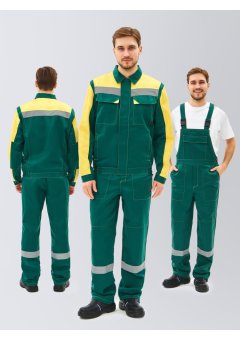 Костюм Роба-2 СОП (тк.Смесовая,210) п/к, зеленый/желтый-2