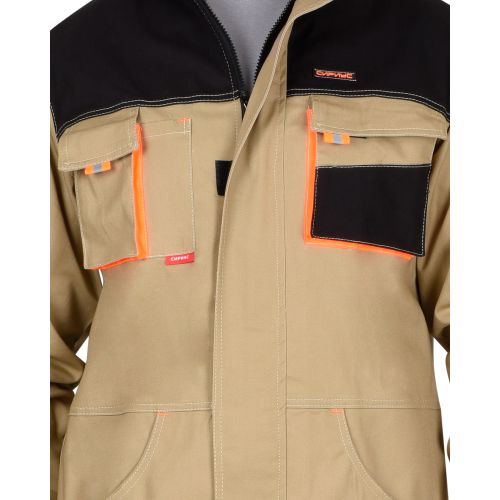 Куртка "Сириус-Манхеттен", цвет песочный с оранжевым и чёрным