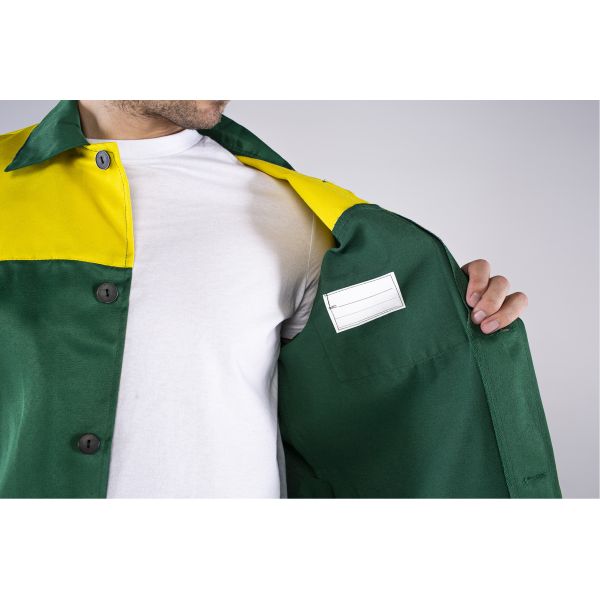 Костюм Стандарт, ткань Смесовая, 210 г/м2, куртка, брюки, цвет зелёный, жёлтый