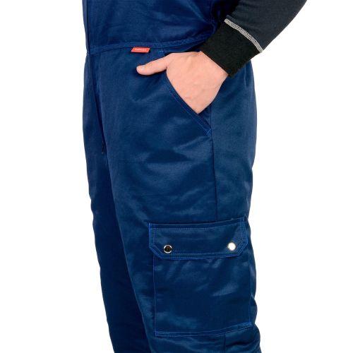 Костюм мужской зимний "Сириус-Титан", куртка длинная, полукомбинезон, цвет тёмно-синий и СОП 50 мм