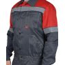 Костюм для работы "Сириус-Легионер", куртка, полукомбинезон, цвет серый с красным, СОП 50 мм