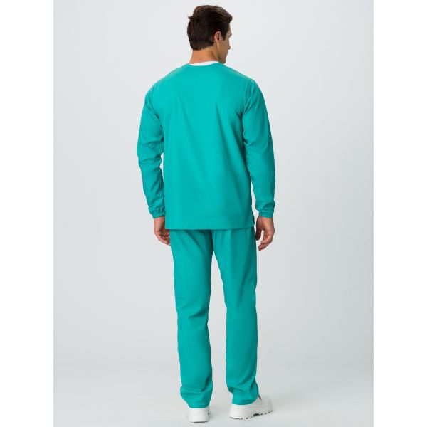 Мужской костюм ХАССП-База, ткань Тиси, 120 г/м2, цвет бирюзовый