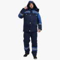 Костюм зимний мужской Бивек-2 СОП (тк.Смесовая,210) пк, тёмно-синий, васильковый, лимонный