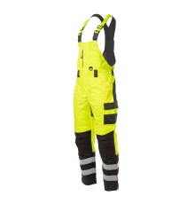 Полукомбинезон сигнальный зимний Brodeks KW 406, цвет жёлтый, чёрный