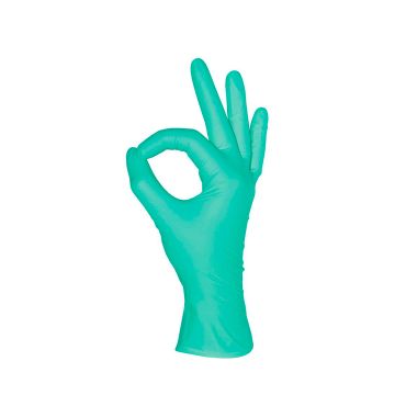 Перчатки одноразовые зелёные, нитрил, неопудренные, размеры S, M, L, XL, цена за пару (х50) 