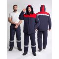 Костюм сварщика зимний 2кл.защиты (тк.Хлопок, 350), синий/красный (Кос053/14МСП)