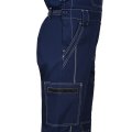 Костюм СИРИУС-ПРЕСТИЖ куртка, п/к, синий с черным и оранжевой отделкой, 245 г/м2, 65%ПЭ, 35%ХБ