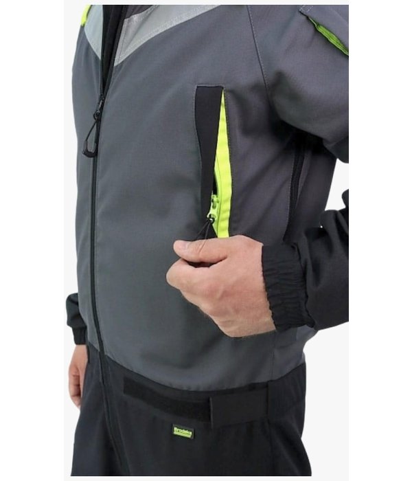 Комбинезон летний мужской Brodeks KS503, серый, чёрный