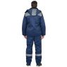 Костюм рабочий мужской зимний Сириус-Профессионал, куртка, полукомбинезон, цвет тёмно-синий с серым, с СОП
