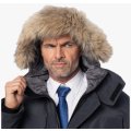 Куртка-парка зимняя мужская пуховая Brodeks KW233, тёмно-серый