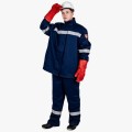 Костюм сварщика зимний Гефест-СОП 2 кл. защиты (тк. Хлопок-ОП, 420 гр/м2) брюки, тёмно-синий
