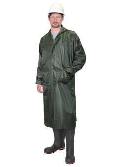 Плащ влагозащитный SIRIUS Стандарт (210 гр/м2) зеленый (ЧЗ)