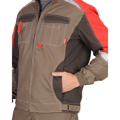 Костюм мужской летний «Сириус-Фаворит-Мега» куртка и полукомбинезон, цвет светло-коричневый с коричневым, СОП