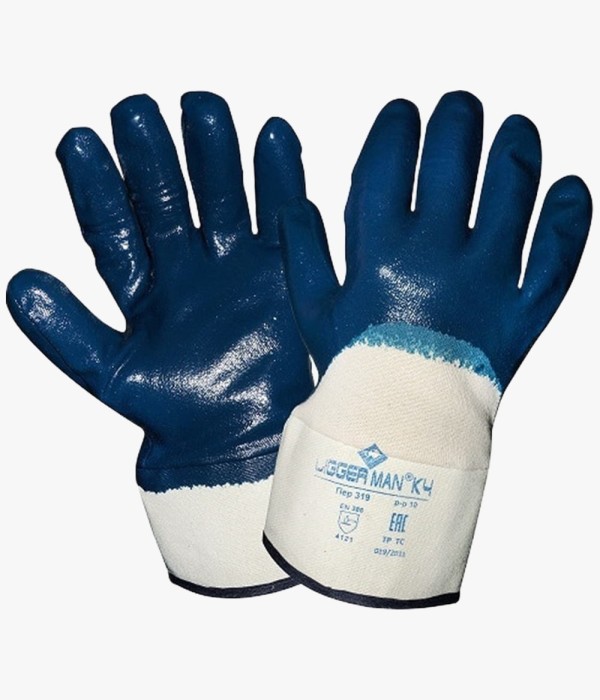 Перчатки Diggerman®КЧ (джерси+нитрил), ПЕР319