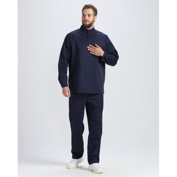 Костюм мужской ХАССП-Стандарт, ткань Смесовая, 160 г/м2, цвет тёмно-синий