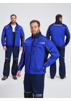 Куртка ProfLineSpecialist (тк.Смесовая,240), васильковый/т.синий