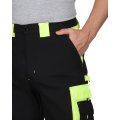 Костюм СИРИУС-ОНИКС куртка, брюки черный с лимонным, 255 г/м2, 65%ПЭ, 35%ХБ