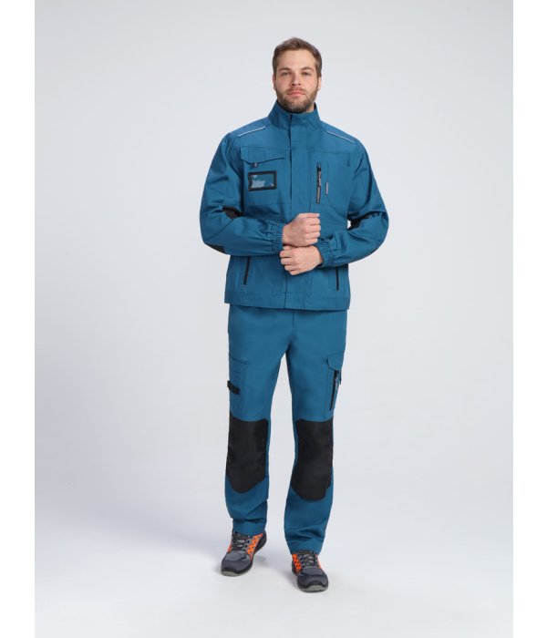 Куртка ProfLineSpecialist (тк.РипСтоп,240), циан/черный