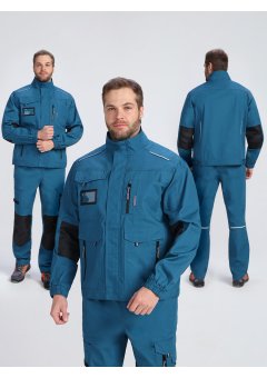 Куртка ProfLineSpecialist (тк.РипСтоп,240), циан/черный