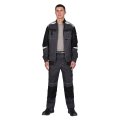Костюм СИРИУС-МЕГА-ПРЕСТИЖ-Л куртка, брюки, темно-серый с черным, 245 г/м2, 65% ПЭ, 35% ХБ