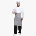 Костюм повара мужской Шефирон (тк.Смесовая,120), белый, чёрный, принт-клетка