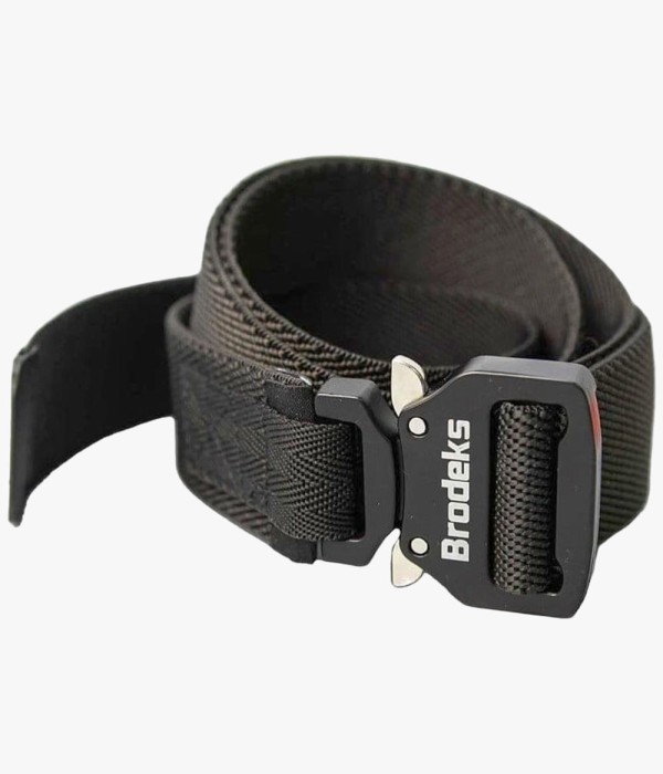 Ремень Brodeks KM102 + стрейч, чёрный, длина 140 см