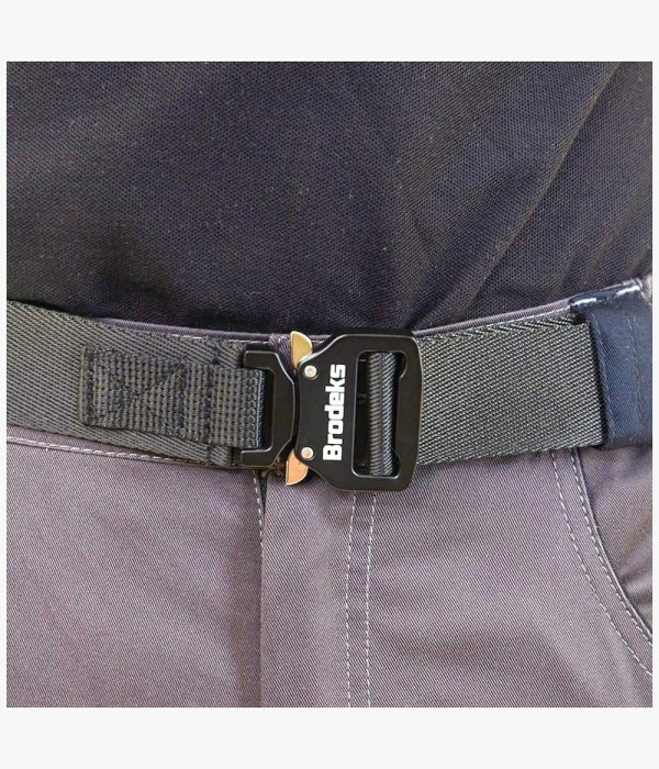 Ремень Brodeks KM102 + стрейч, чёрный, длина 140 см