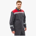 Костюм мужской Липецк-1 СОП CH (тк.Смесовая,280) брюки, тёмно-серый, красный