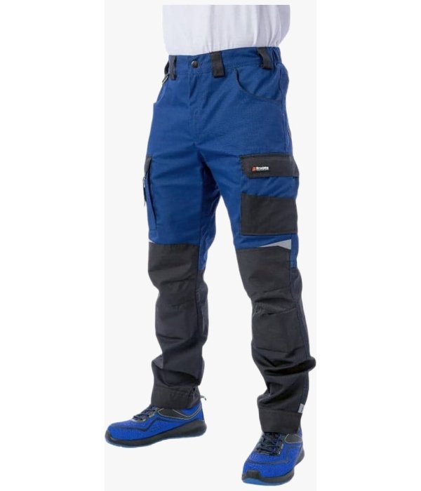 Брюки летние мужские Brodeks KS302, синий, чёрный