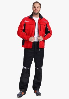 Костюм мужской ProfLineSpecialist-1 (тк.Смесовая,240) брюки, красный, чёрный