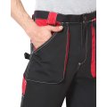 Брюки СИРИУС-АГАТ черный с красным, ВО отделка, 260 г/м2, 65%ПЭ, 35%ХБ