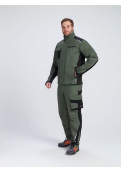 Костюм ProfLineLeader-2 (тк.Хлопок/Спандекс,260) п/к, хаки/черный