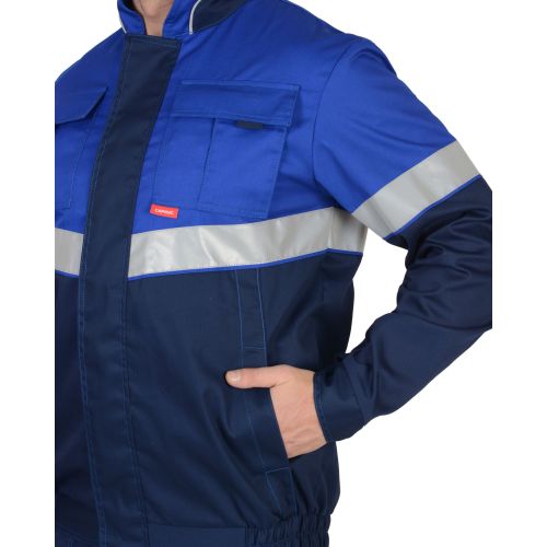 Костюм "Сириус-Навигатор-РОСС", куртка, полукомбинезон, цвет синий с васильковым и СОП