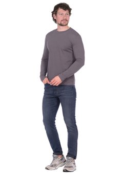 Футболка длинные рукава серая 160г/м2 (х60)