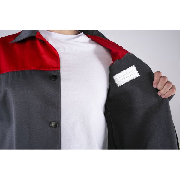 Костюм Стандарт, ткань Смесовая, 210 г/м2, куртка, брюки, цвет тёмно-серый, красный
