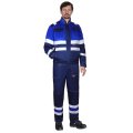 Костюм СИРИУС-НАВИГАТОР-2 куртка, брюки, синий с васильковым и СОП, 215 г/м2, 65%ПЭ, 35%ХБ