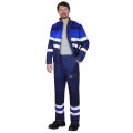 Костюм СИРИУС-НАВИГАТОР-2 куртка, брюки, синий с васильковым и СОП, 215 г/м2, 65%ПЭ, 35%ХБ