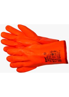 Перчатки зимние утеплённые с обливкой ПВХ оранжевого цвета Flame Плюс (Flame Plus) Gward