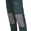 Брюки СИРИУС-ВЕСТ-ВОРК зеленые со ср. серым, 280 г/м2, 65%ПЭ, 35%ХБ