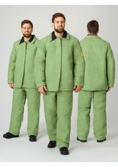 Костюм сварщика зимний 1 кл.защиты (тк.Брезент,480), хаки
